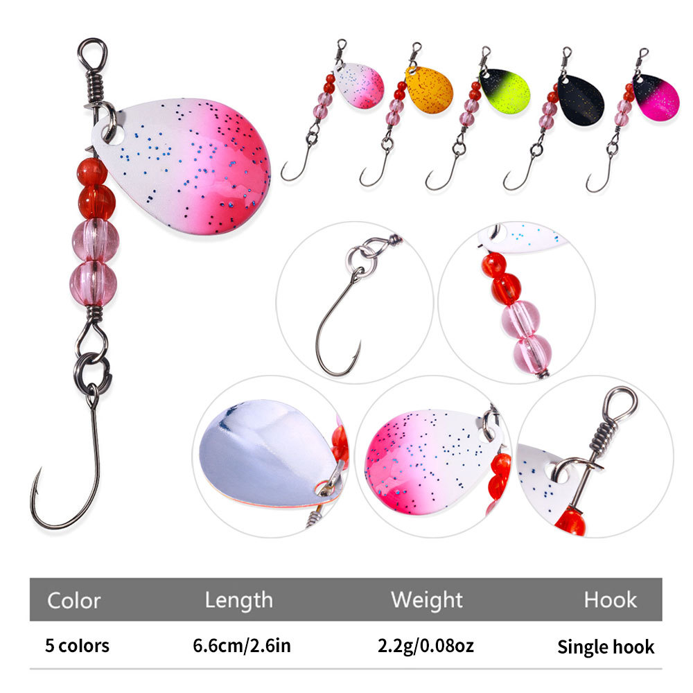 Title 1, Colorful Sequin Single Hook Fish Bait for Effec...