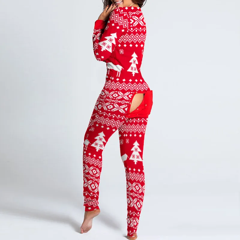 European And American Sexy Long-sleeved One-piece Trousers - C-S
