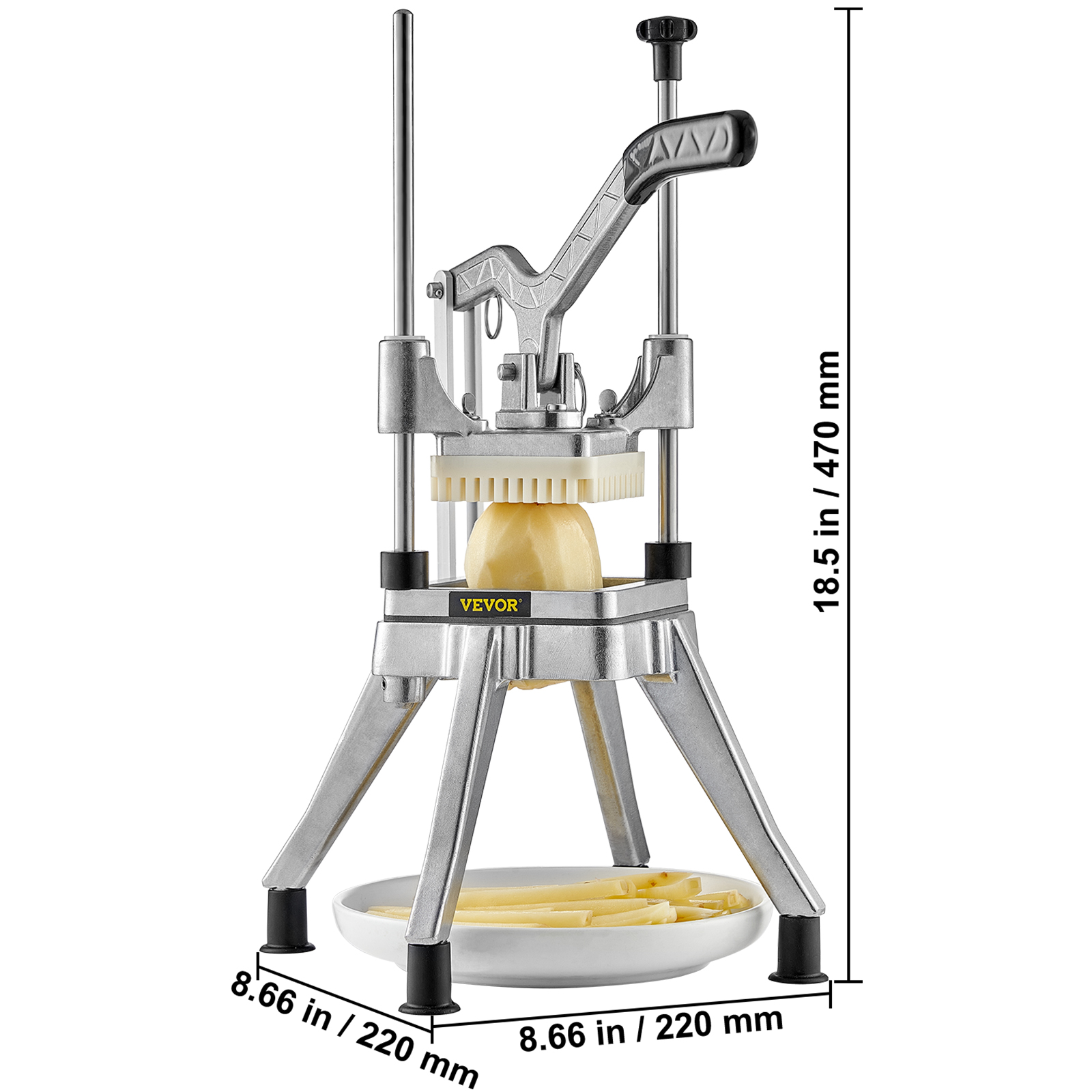 VEVOR Commercial Vegetable Chopper w/ 4 Blades Fruit Dicer