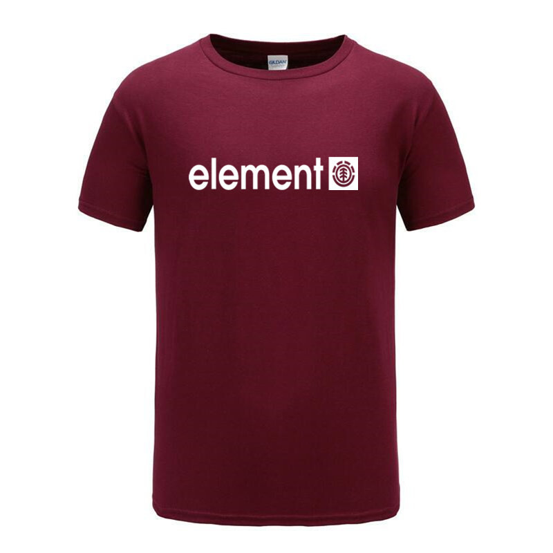 Element Letter Print Loose Short Sleeves