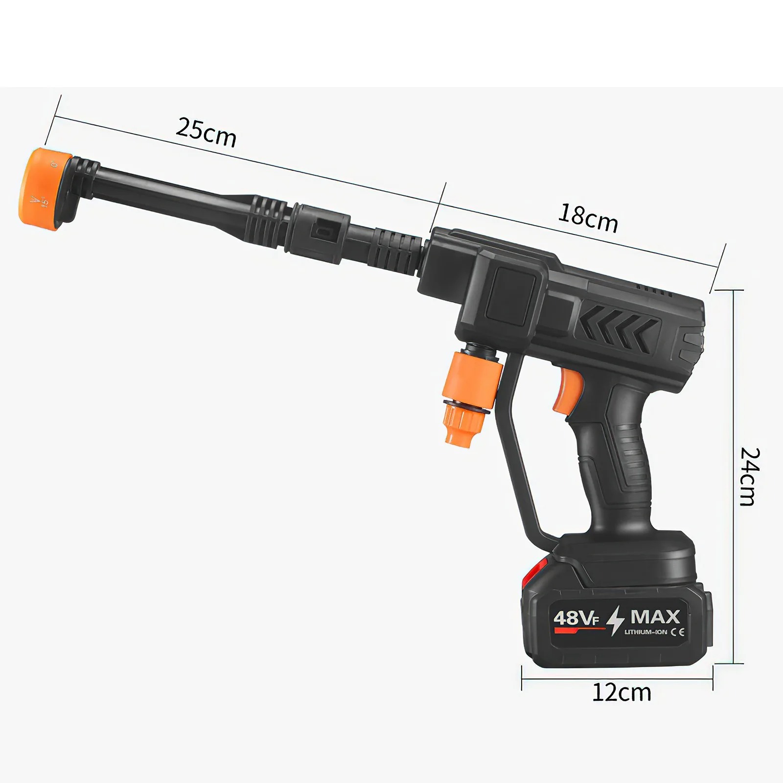 21VCordless High-Pressure Car Washer With Spray Gun And 6-in-1 Nozzle Portable Washer For Cleaning And Watering Cars, Floors, And Gardens 5
