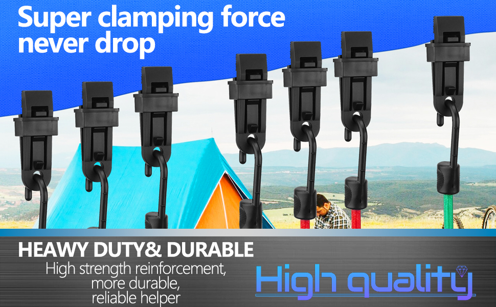 32-piece Set Of Rope Hooks, Elastic Ropes For Outdoor Awnings