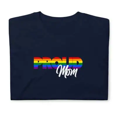 Proud Mom Ally LGBT Proud T shirt Navy - Shop at LoveMi