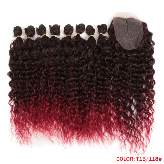 Fake High Temperature Silk Chemical Fiber Suit For Long Curly Hair T1B118 - Shop at LoveMi
