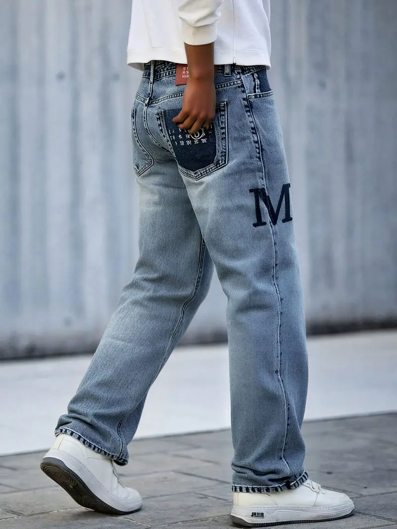 B2 - Non-elastic Small Straight-leg Pants