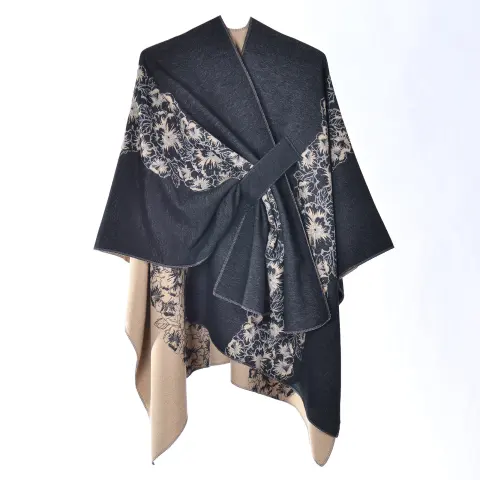 Women's Tie-Strap Split Shawl