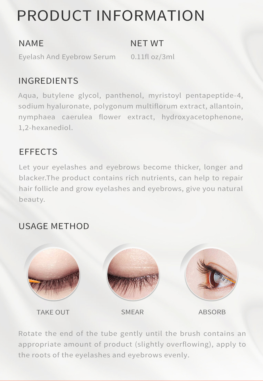 Title 4, 3ML Makeup Beauty Eyelash Nutrient Solution