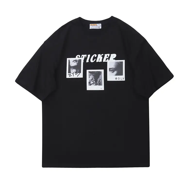 Men's Fashion Hip-hop Pattern Letter Printed T-shirt