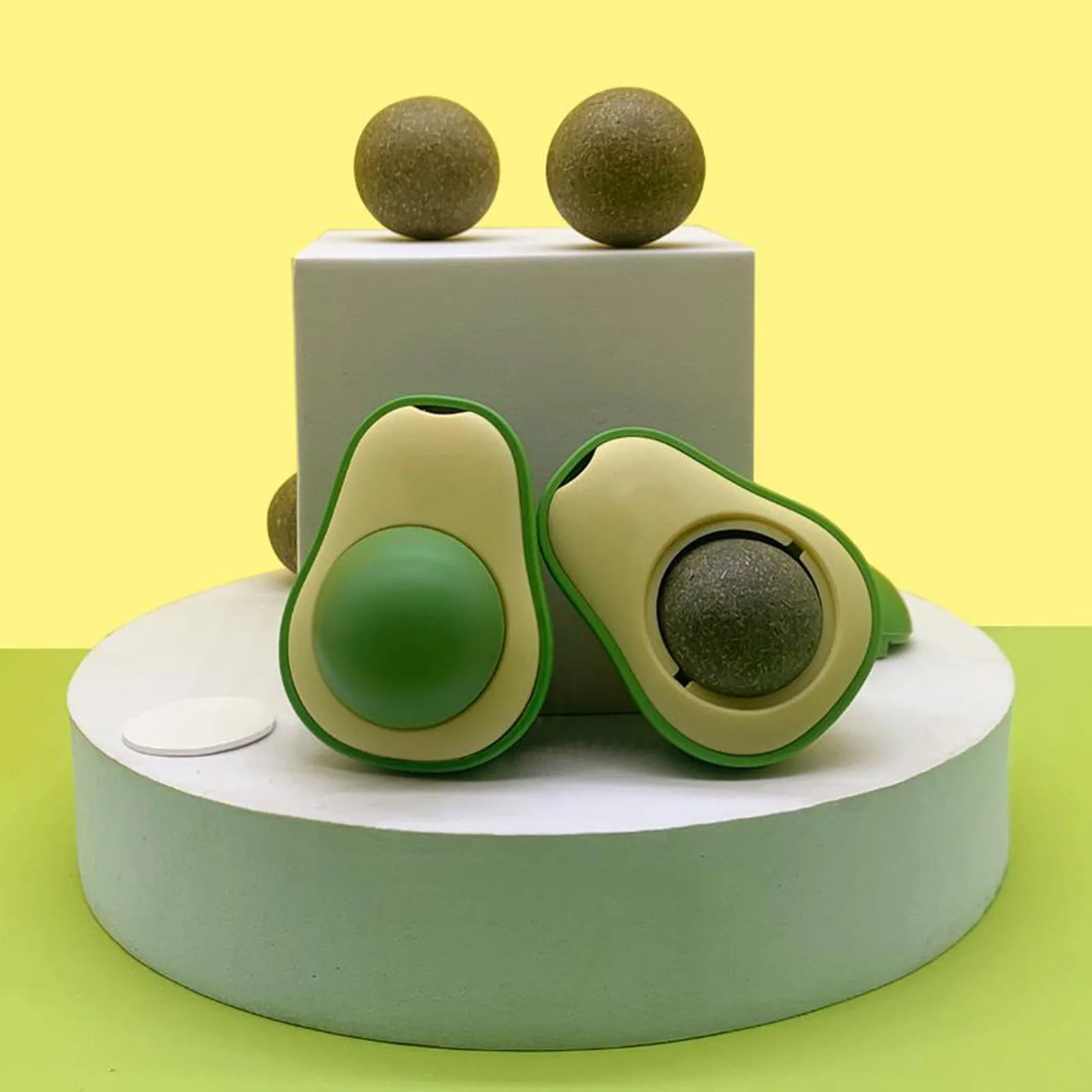 Cute Avocado Catnip Toys Cat Teeth Cleaning Toy Cat Supplies Catnip Mini Cat Treat Toys Interactive Pet Toys Pet Products Pet Avocado Ball Cute Funny Mint Cleaning Teeth Toy For Cat Supplies – image 8