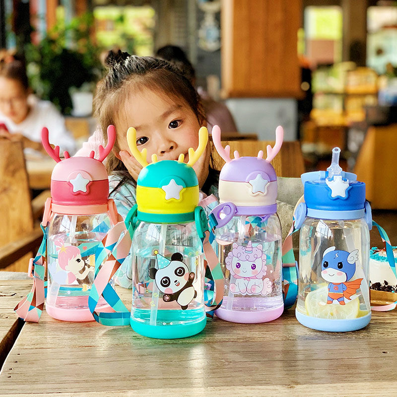 Water Cup Plastic Cartoon Children's Straw