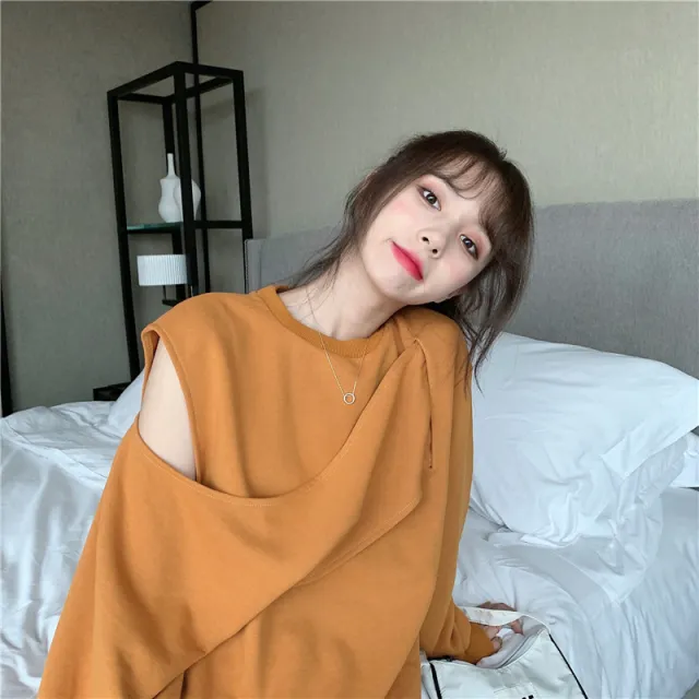 Design Sense Korean Loose Ins Tide Lazy Style Thin Jacket Jacket Orange - Shop at LoveMi