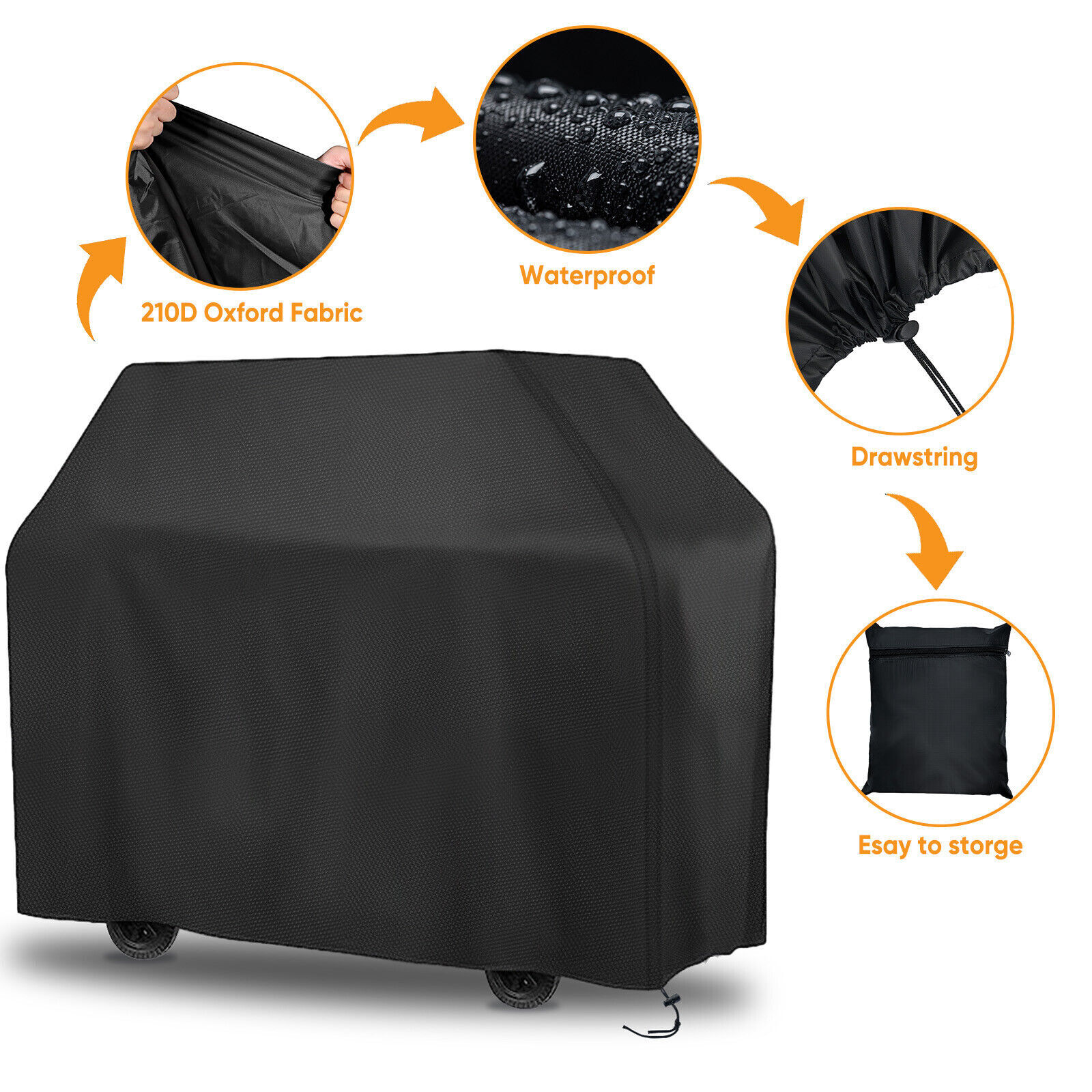 Heavy Duty BBQ Cover Waterproof Barbecue Gas Smoker Grill Patio Garden Outdoor — image 5