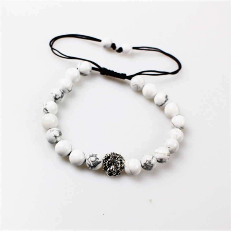 Lava Volcanic Stone Essential Oil Bracelet Leopard Head