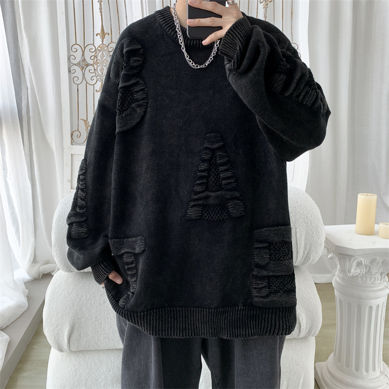 Title 3, Mens Knitted Shirt Coat Loose Plus Size Cotton...