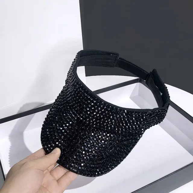 Net Celebrity Niche Fashion Sunscreen Capless Cap Black Diamond - Shop at LoveMi