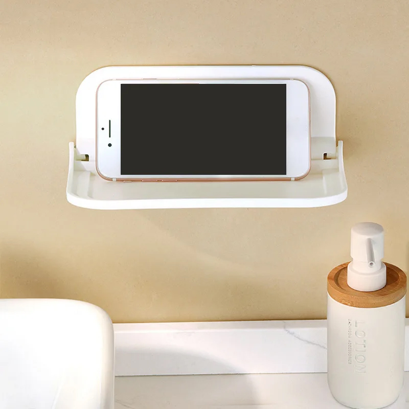 Foldable Floating Shelf Wall Mounted Display Shelves Bathroom — image 4