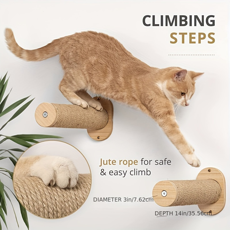 Wall Cat Tree - Space-Saving, Versatile Indoor Activity Center With Sisal Rope — image 8