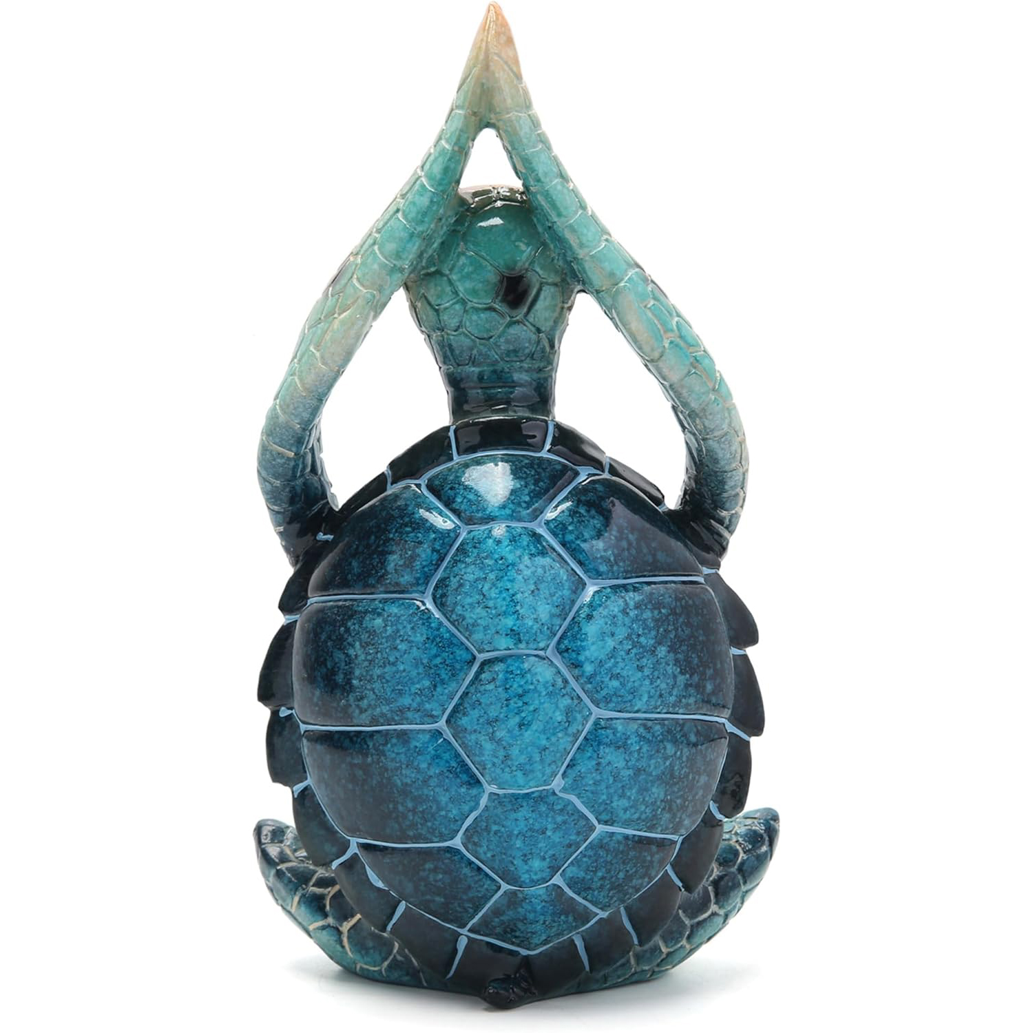 Sea Turtle Meditation Yoga Decor Garden Figurine Sea Turtle Meditating Coastal Beach Decorations Zen Yoga Resin Statue For Home Office Decorations Put The Palm Separate - Image 4
