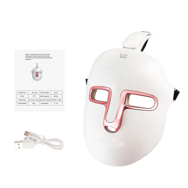 Electric Light Beauty Instrument Facial Mask Instrument Seven Color Light Gold - Shop at LoveMi