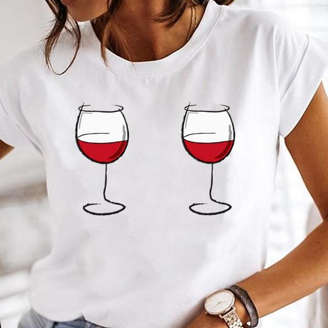 Title 3, Ladies Casual Bottoming Shirts with Wine Glass ...