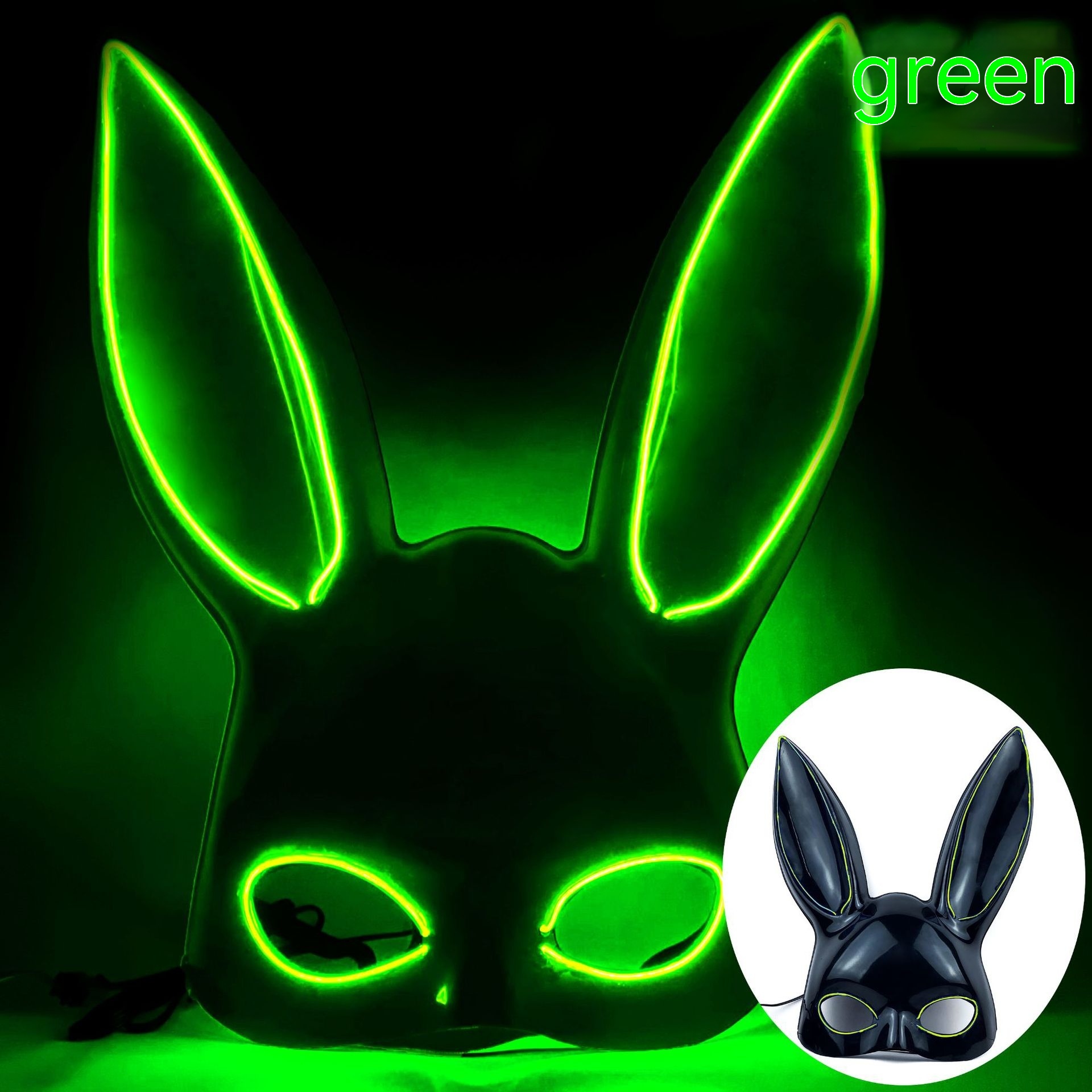 Fluorescent Green Black Bunny