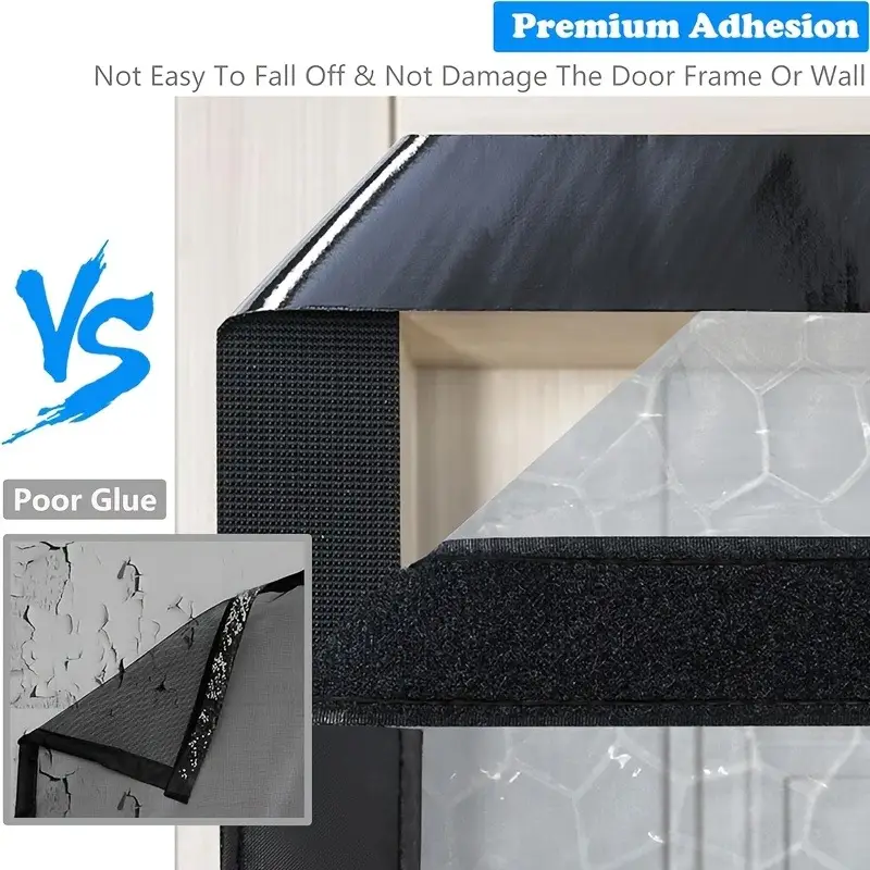 Summer Energy Saving EVA Insulated Door Curtain, Full Magnetic Self Sealing Block Hot & Cold Air Windproof Screen Curtain For Villa Courtyard Balcony Indoor Doo