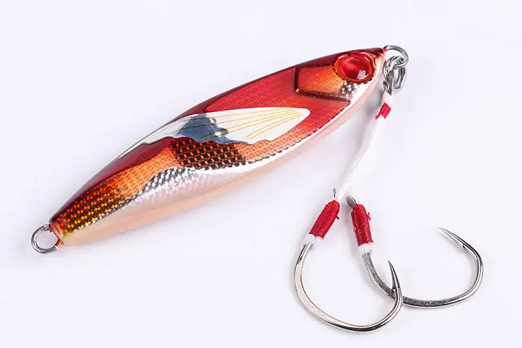 Laser Luminous Double Hook Slow Shake Iron Plate Bait Lead Fish