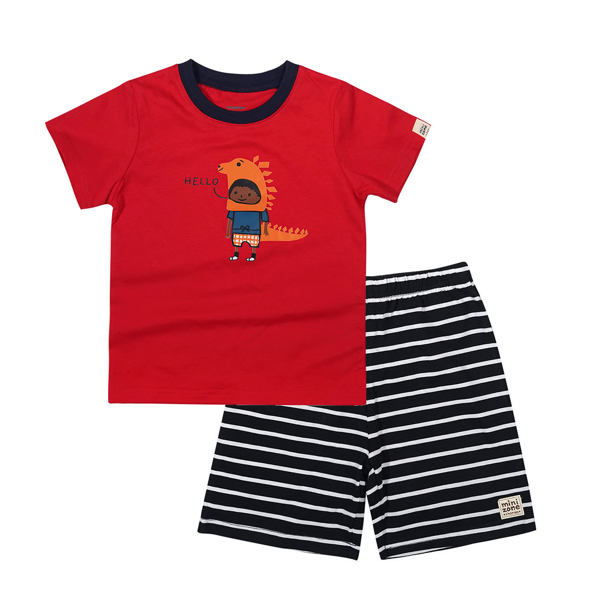 Men's And Women's Baby Cotton Short-sleeved T-shirt Shorts Loose Suit