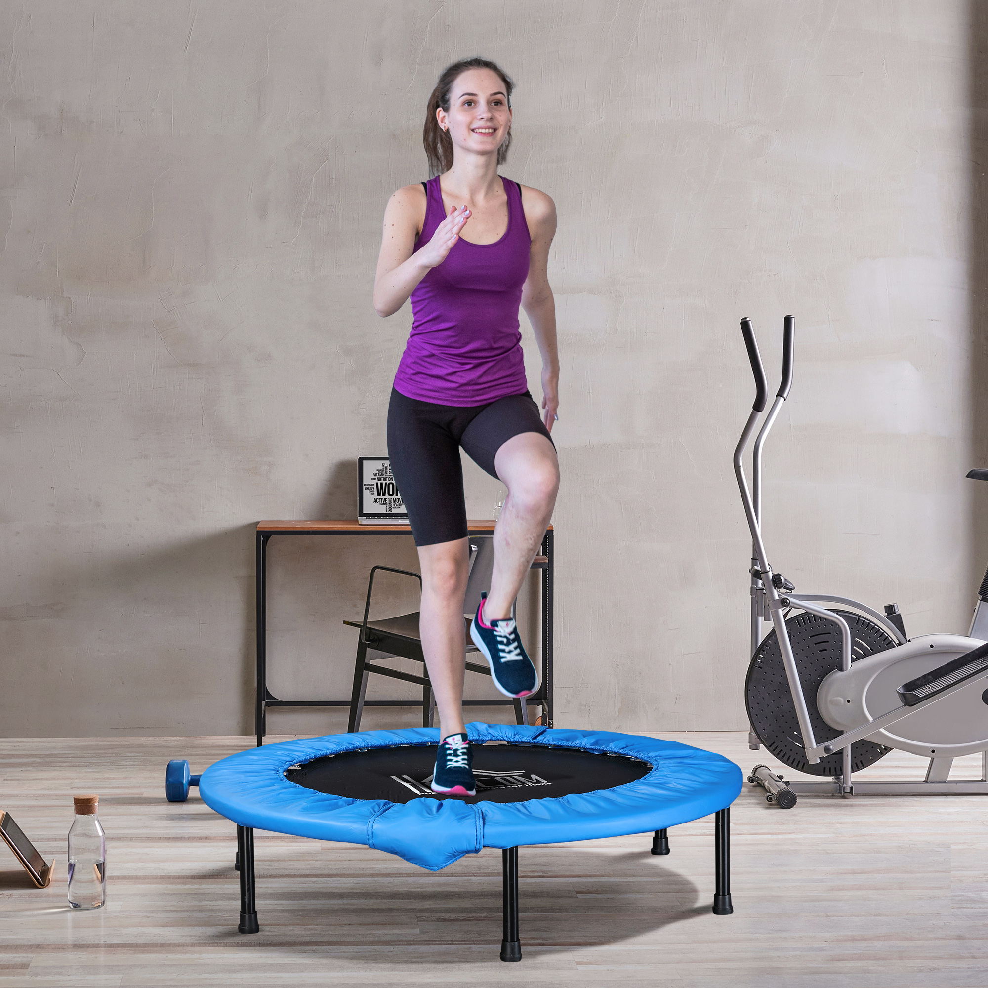 36 Inch Mini Fitness Trampoline, Home Gym Yoga Exercise Rebound Device, Indoor — image 3
