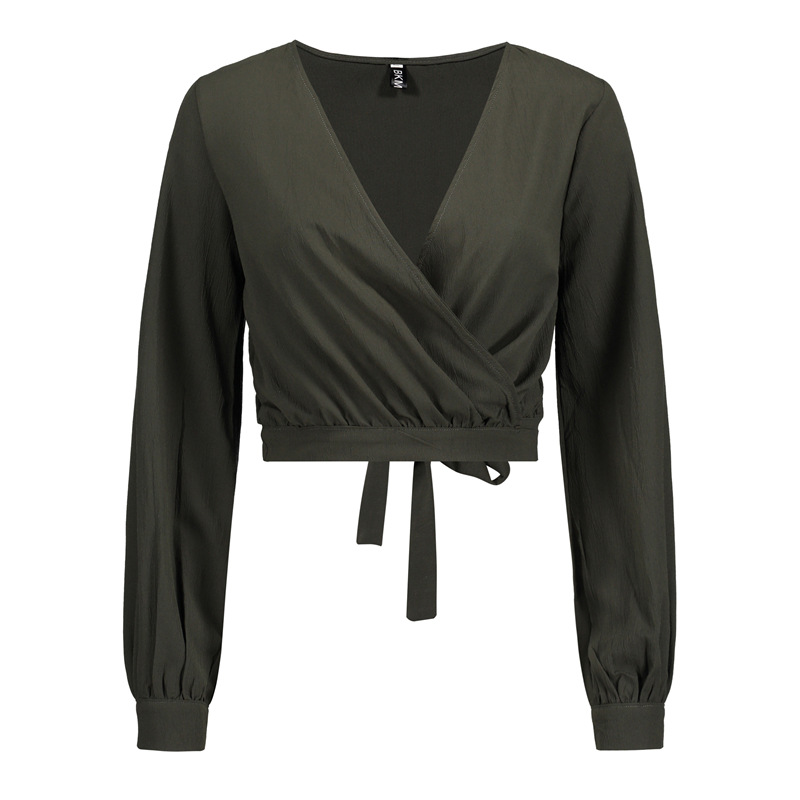 Title 5, Sexy Solid Color Long-Sleeved V-Neck Cardigan L...