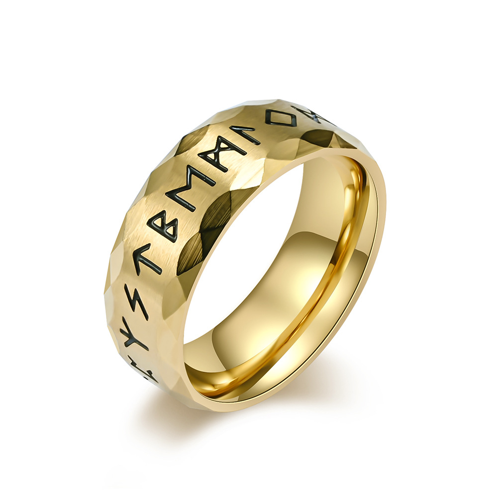 Title 3, Bague en titane pour homme, style viking vintag...