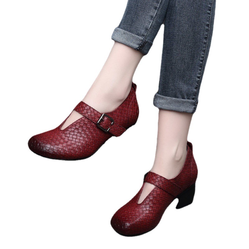 Women's Summer New Retro Square Toe Shoes