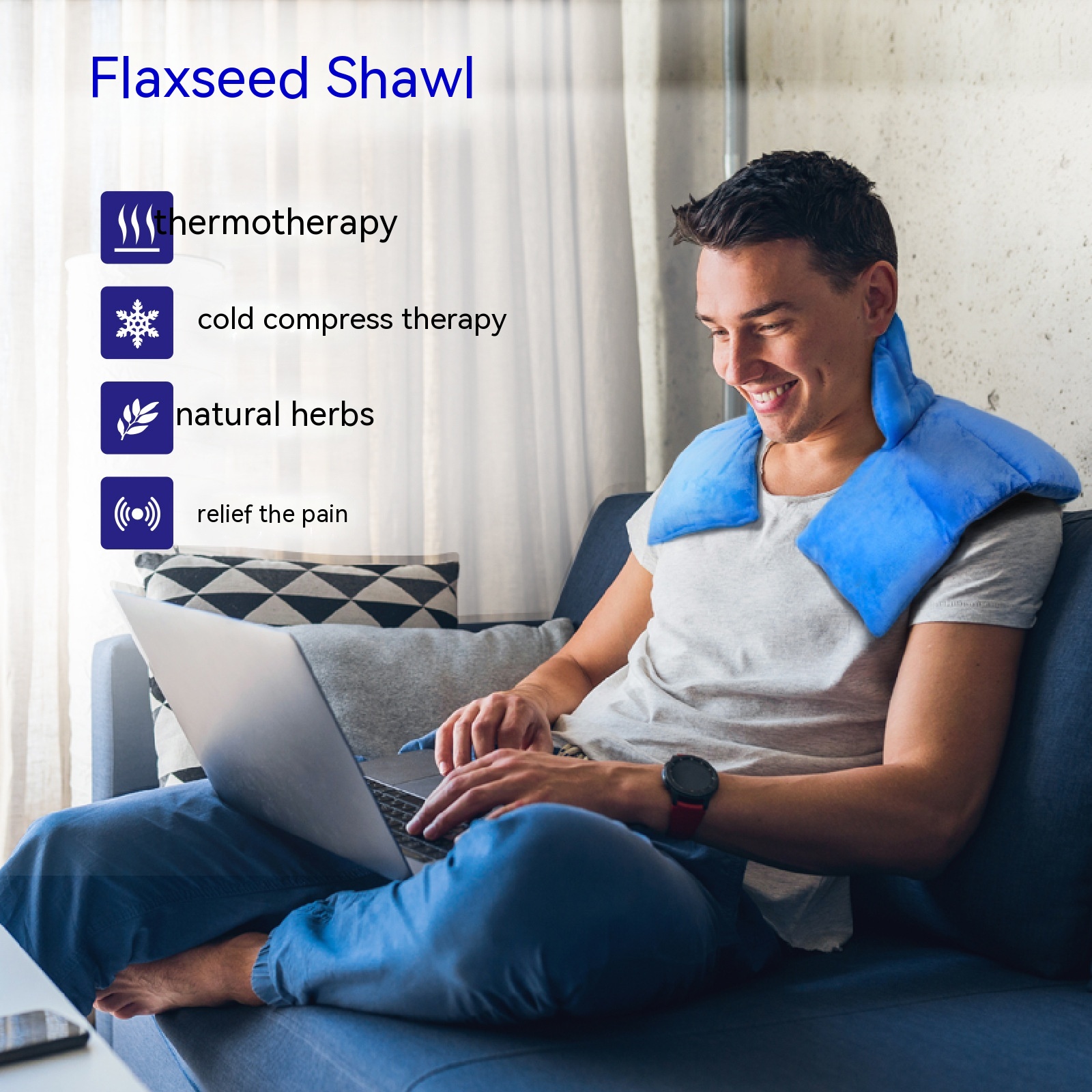 Title 6, Flaxseed Gravity Neck Shoulder Pad for pain and...