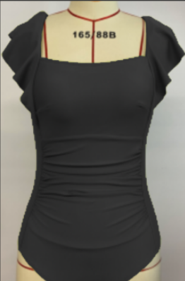 Solid Color Women's One-piece With Flat Collar