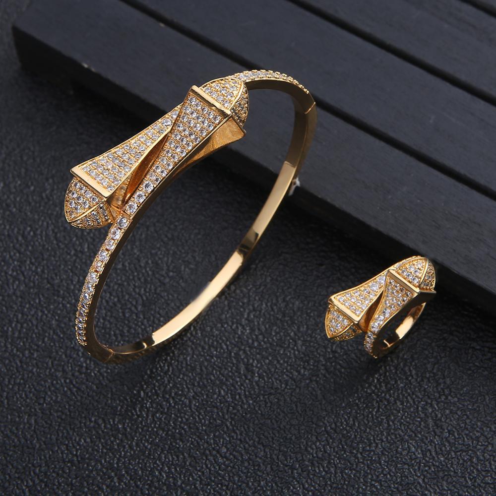 Classic Brass Plated Full Zirconium Personality