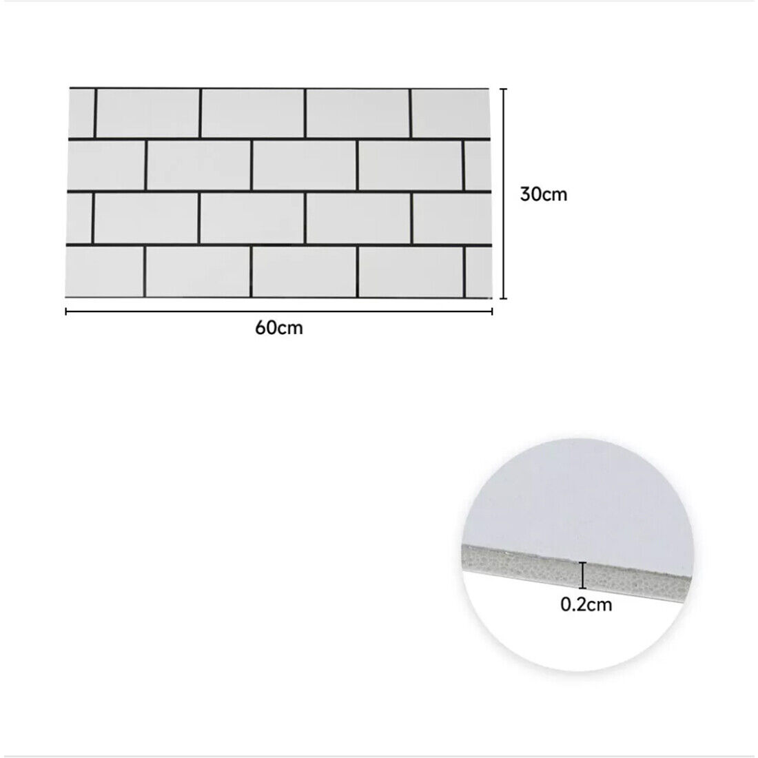 NEW 20 Marble Tiles Sticker Self-Adhesive Stick Kitchen Home Wall Bathroom — image 10
