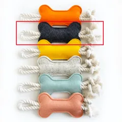 Pet Bone Shape Toy Creative Knot Felt Resistant To Bite Molars - Black - View 1