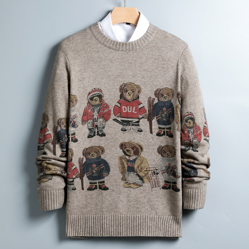 Title 2, Round Neck Cartoon Japanese Pullover Sweater