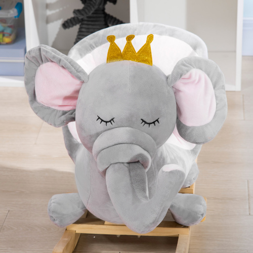 Qaba Baby Rocking Horse Elephant Rocking Chair Tod