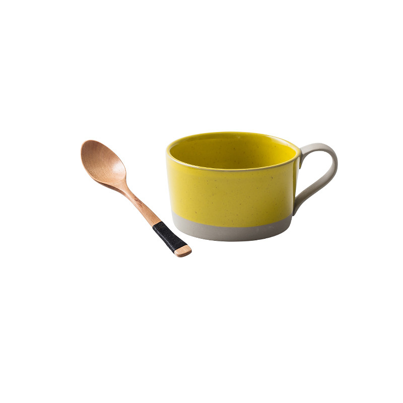 Yellow wooden spoon