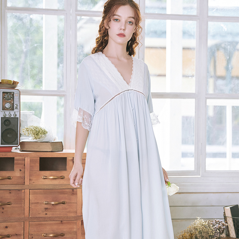 Title 6, Loose plain cotton silk nightdress