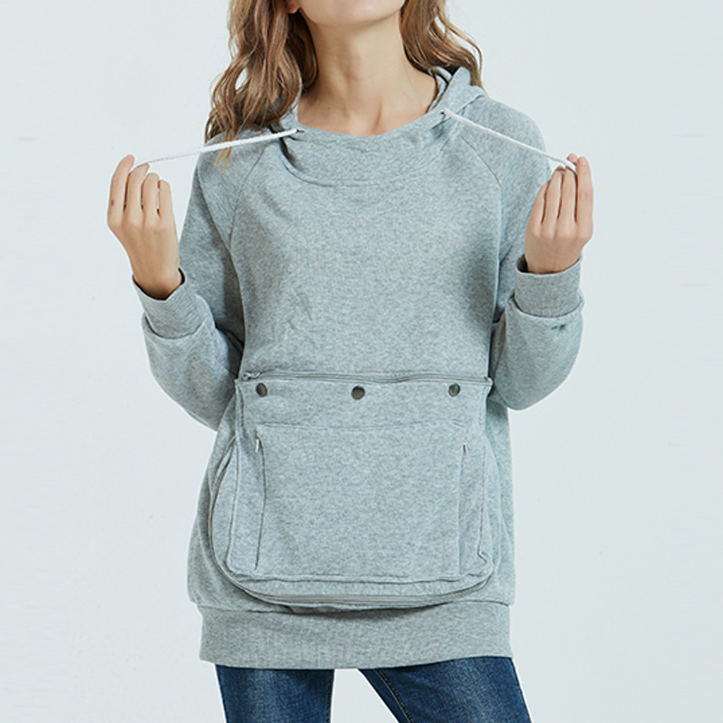 Title 7, Solid color big pocket sweater