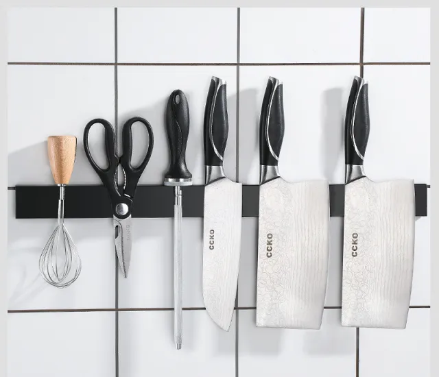 Magnet Knife Holder Kitchen Wall mounted Perforation free Magnetic Knife Storage Rack Magnet - Shop at LoveMi