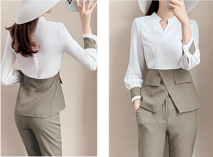 Fashion Simple Women's Pants Polyester Suit