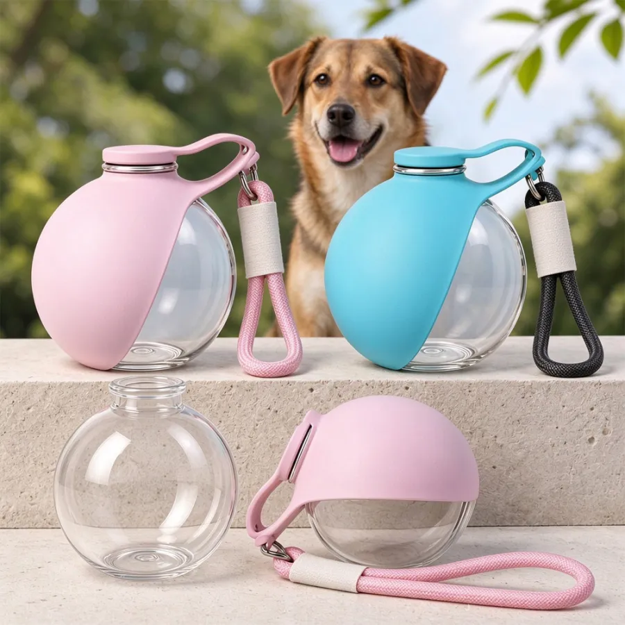 Portable Dog Water Bottle, 285ml BPA Free PETG Pet Travel