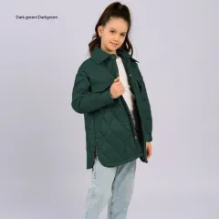 Workwear Loose Rhombus Cotton Clothing Cotton Coat Daughter - Green - View 1