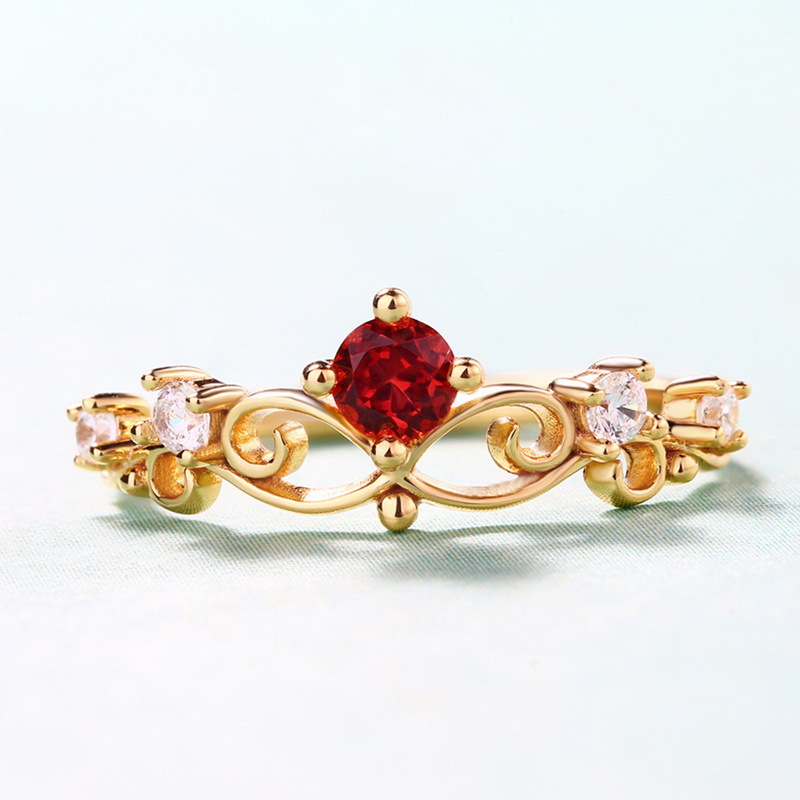 Silver Plated Japanese Light Luxury Flower Vine Crown Ring