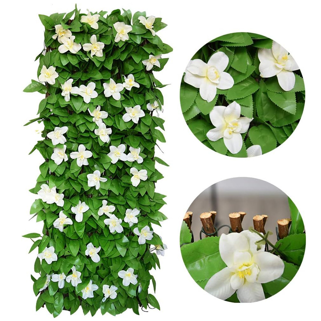 2Pcs 2M Roll Artificial Hedge Garden Fake Ivy Leaf Privacy Fence Screening Wall — image 5