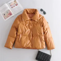 New Winter Loose-fit Single-breasted Top - Maroon - View 1