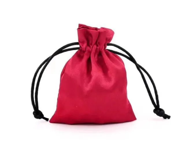 Custom Silk Satin Dustproof Drawstring Pocket Red - Shop at LoveMi